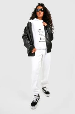 Boyfriend-Jogginghose Mit Motorcross-Print -Deutschland Mode Pfiff Verkaufs-Shop gzz36965 white xl 2