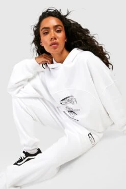 Boyfriend-Jogginghose Mit Motorcross-Print -Deutschland Mode Pfiff Verkaufs-Shop gzz36965 white xl 3