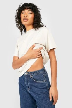 Basic Rundhals T-Shirt Aus Baumwolle