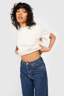 Basic Rundhals T-Shirt Aus Baumwolle -Deutschland Mode Pfiff Verkaufs-Shop gzz37420 stone xl 3