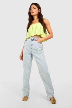 Strukturiertes Voluminöses Trägertop -Deutschland Mode Pfiff Verkaufs-Shop gzz37567 lemon xl 2