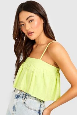 Strukturiertes Voluminöses Trägertop -Deutschland Mode Pfiff Verkaufs-Shop gzz37567 lemon xl 3