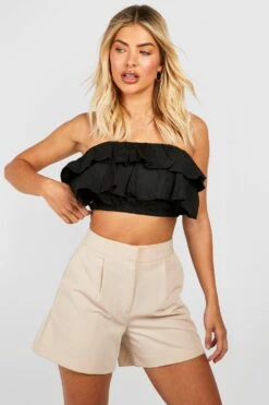 Rüschen Bandeau-Top Aus Baumwolle 6 Rüschen Bandeau-Top Aus Baumwolle -Deutschland Mode Pfiff Verkaufs-Shop gzz37589 black xl 2