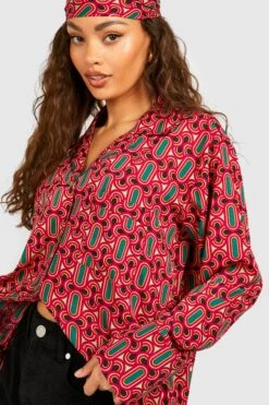 Hemd Und Tuch Mit Abstraktem Print -Deutschland Mode Pfiff Verkaufs-Shop gzz37596 green xl 3