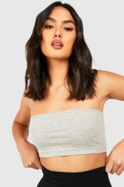 Basic Bandeau-Top Aus Jersey 7 Basic Bandeau-Top Aus Jersey -Deutschland Mode Pfiff Verkaufs-Shop gzz37680 grey xl 3