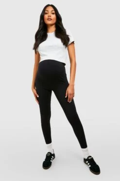 Umstandsmode Nahtlose Leggings Mit Naht-Detail -Deutschland Mode Pfiff Verkaufs-Shop gzz37874 black xl 2