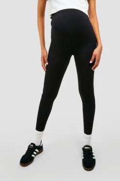 Umstandsmode Nahtlose Leggings Mit Naht-Detail -Deutschland Mode Pfiff Verkaufs-Shop gzz37874 black xl 3