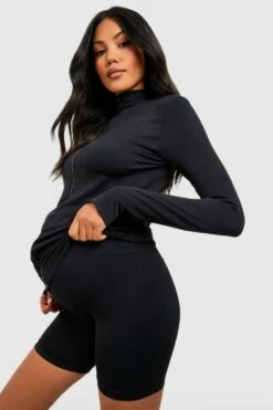 Umstandsmode Nahtlose Radlershorts -Deutschland Mode Pfiff Verkaufs-Shop gzz37875 black xl 3