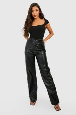 Oberteil Mit Geradem Ausschnitt Und Kurzen Ärmeln -Deutschland Mode Pfiff Verkaufs-Shop gzz38323 black xl 2