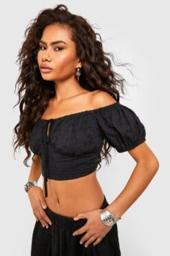 Lochmuster Bardot Crop Top