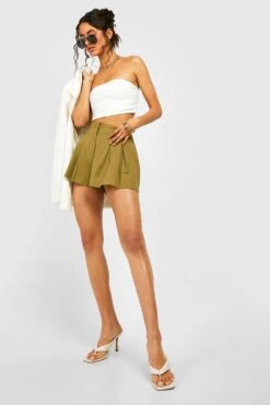 Leinen-Shorts -Deutschland Mode Pfiff Verkaufs-Shop gzz38997 khaki xl 2