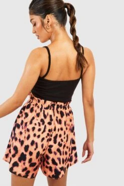 Shorts Mit Leopardenprint -Deutschland Mode Pfiff Verkaufs-Shop gzz39071 brown xl 1