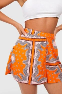 Shorts Mit Paisley-Print -Deutschland Mode Pfiff Verkaufs-Shop gzz39099 orange xl 3