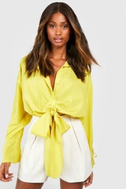 Kurzes Geschnürtes Hemd 6 Kurzes Geschnürtes Hemd -Deutschland Mode Pfiff Verkaufs-Shop gzz39186 chartreuse xl 2