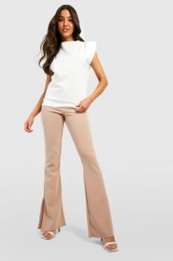 Schlaghose Mit Weitem Bein Und Seitenschlitz