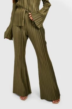 Plissee-Schlaghose -Deutschland Mode Pfiff Verkaufs-Shop gzz39939 khaki xl 3