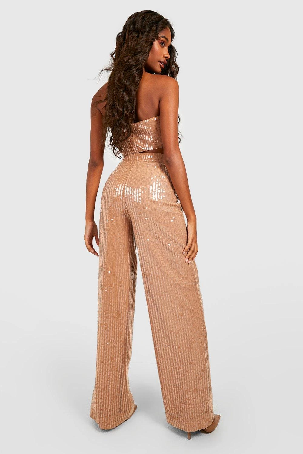 Pailletten-Hose Mit Weitem Bein 2 Pailletten-Hose Mit Weitem Bein – Bild 2