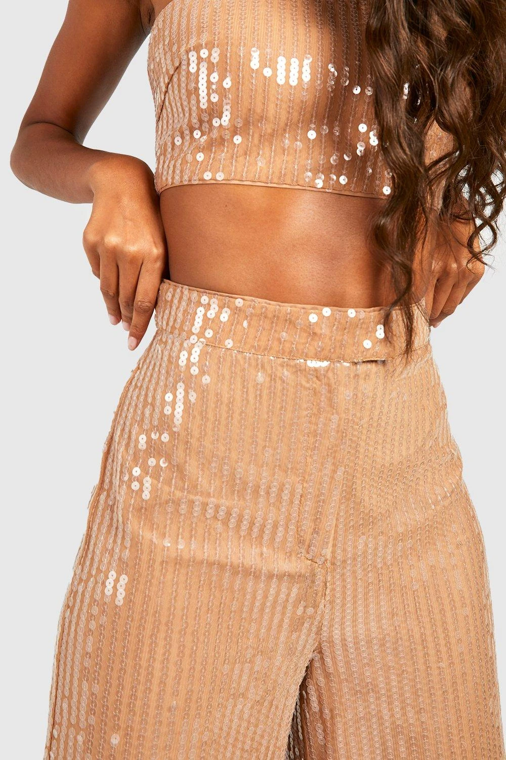 Pailletten-Hose Mit Weitem Bein 4 Pailletten-Hose Mit Weitem Bein – Bild 4