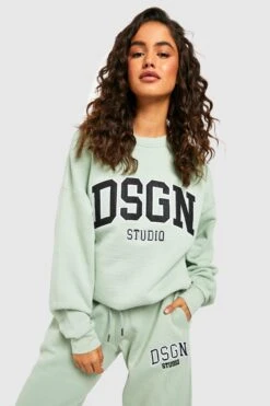 Oversize Pullover Mit Dsgn Studio Applikation -Deutschland Mode Pfiff Verkaufs-Shop gzz40359 sage xl 3