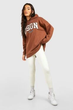 Oversize Hoodie Mit Applikation -Deutschland Mode Pfiff Verkaufs-Shop gzz40360 chocolate xl 2