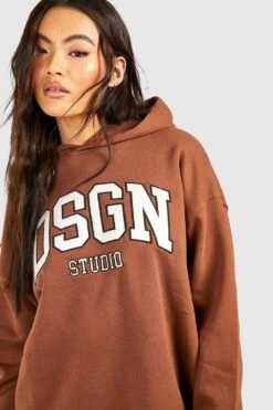 Oversize Hoodie Mit Applikation -Deutschland Mode Pfiff Verkaufs-Shop gzz40360 chocolate xl 3