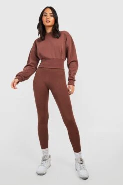 Kurzer Pullover Mit Korsett-Detail -Deutschland Mode Pfiff Verkaufs-Shop gzz40369 chocolate xl 2