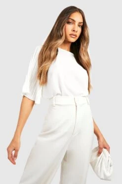 Bluse Mit Gefalteten Ärmeln 7 Bluse Mit Gefalteten Ärmeln -Deutschland Mode Pfiff Verkaufs-Shop gzz40619 ivory xl 3