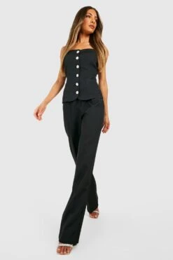Maßgeschneiderte Hose Mit Weitem Bein 6 Maßgeschneiderte Hose Mit Weitem Bein -Deutschland Mode Pfiff Verkaufs-Shop gzz40632 black xl 2