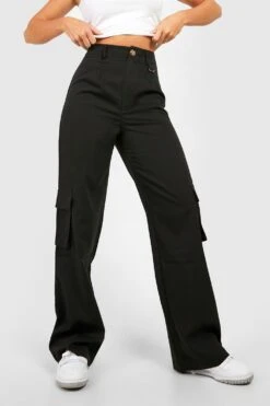 Cargo-Hose Mit Hohem Bund 7 Cargo-Hose Mit Hohem Bund -Deutschland Mode Pfiff Verkaufs-Shop gzz41613 black xl 3