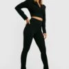 Scuba Leggings Mit Hohem Bund Und Geteiltem Saum