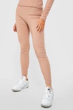 Gerippte Leggings Mit Hohem Bund -Deutschland Mode Pfiff Verkaufs-Shop gzz41885 dusty20rose xl 3