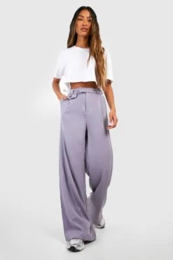 Weite Hose Mit Hohem Bund -Deutschland Mode Pfiff Verkaufs-Shop gzz41932 grey xl 2