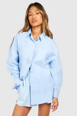 Oversize Hemd Aus Baumwolle -Deutschland Mode Pfiff Verkaufs-Shop gzz43844 blue xl 2