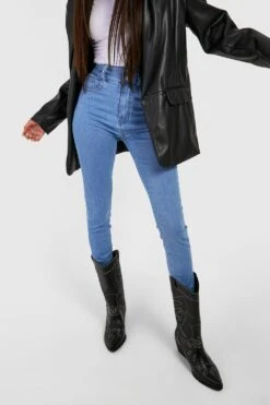 Skinny Jeans Mit Gerafftem Bund -Deutschland Mode Pfiff Verkaufs-Shop gzz44645 light20wash xl 3