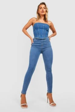 Skinny Jeggings Mit Hohem Bund 6 Skinny Jeggings Mit Hohem Bund -Deutschland Mode Pfiff Verkaufs-Shop gzz44729 mid20wash xl 2