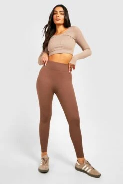 Geripptes Rundhals-Oberteil -Deutschland Mode Pfiff Verkaufs-Shop gzz45282 taupe xl 2