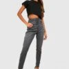 Schwarze Butt-Shaper Skinny Jeans Mit Hohem Bund