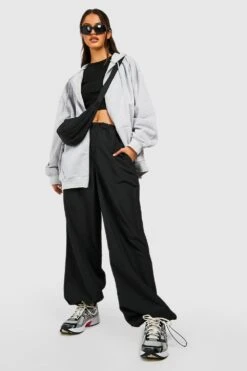 Cargo-Hose Mit Weitem Bein Und Verstellbarem Bund -Deutschland Mode Pfiff Verkaufs-Shop gzz46099 black xl 2