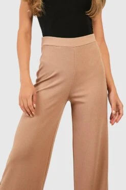 Basic Jersey-Hose Mit Geradem Bein Und Seitenschlitz -Deutschland Mode Pfiff Verkaufs-Shop gzz46108 camel xl 3