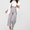 Gerippte Basic Culotte-Hose Mit Hohem Bund