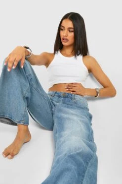 Lockere Jeans Mit Mittelhohem Bund Und Vintage Waschung -Deutschland Mode Pfiff Verkaufs-Shop gzz46430 vintage20blue xl 3