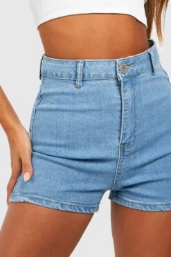 Disco-Jeansshorts Mit Hohem Bund -Deutschland Mode Pfiff Verkaufs-Shop gzz46441 light20wash xl 3