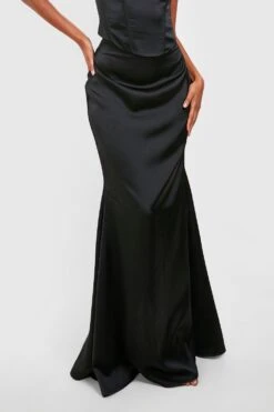 Satin-Maxirock 7 Satin-Maxirock -Deutschland Mode Pfiff Verkaufs-Shop gzz47106 black xl 3