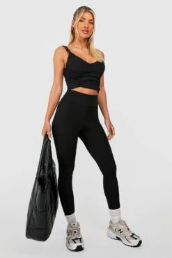 Geraffte Sport-Leggings