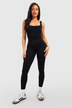 Nahtlose Gerippte Sculpt Leggings -Deutschland Mode Pfiff Verkaufs-Shop gzz47358 black xl 2
