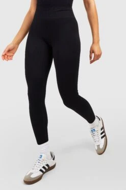 Nahtlose Gerippte Sculpt Leggings -Deutschland Mode Pfiff Verkaufs-Shop gzz47358 black xl 3