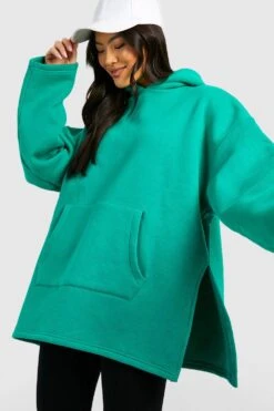 Oversize Hoodie Mit Schlitz -Deutschland Mode Pfiff Verkaufs-Shop gzz47433 green xl 3