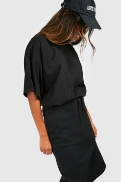 Sweat-Midirock Mit Kordelzug 6 Sweat-Midirock Mit Kordelzug -Deutschland Mode Pfiff Verkaufs-Shop gzz47458 black xl 2