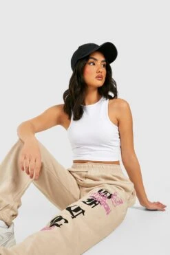 Jogginghose Mit Official Graffiti-Slogan -Deutschland Mode Pfiff Verkaufs-Shop gzz47664 sand xl 2