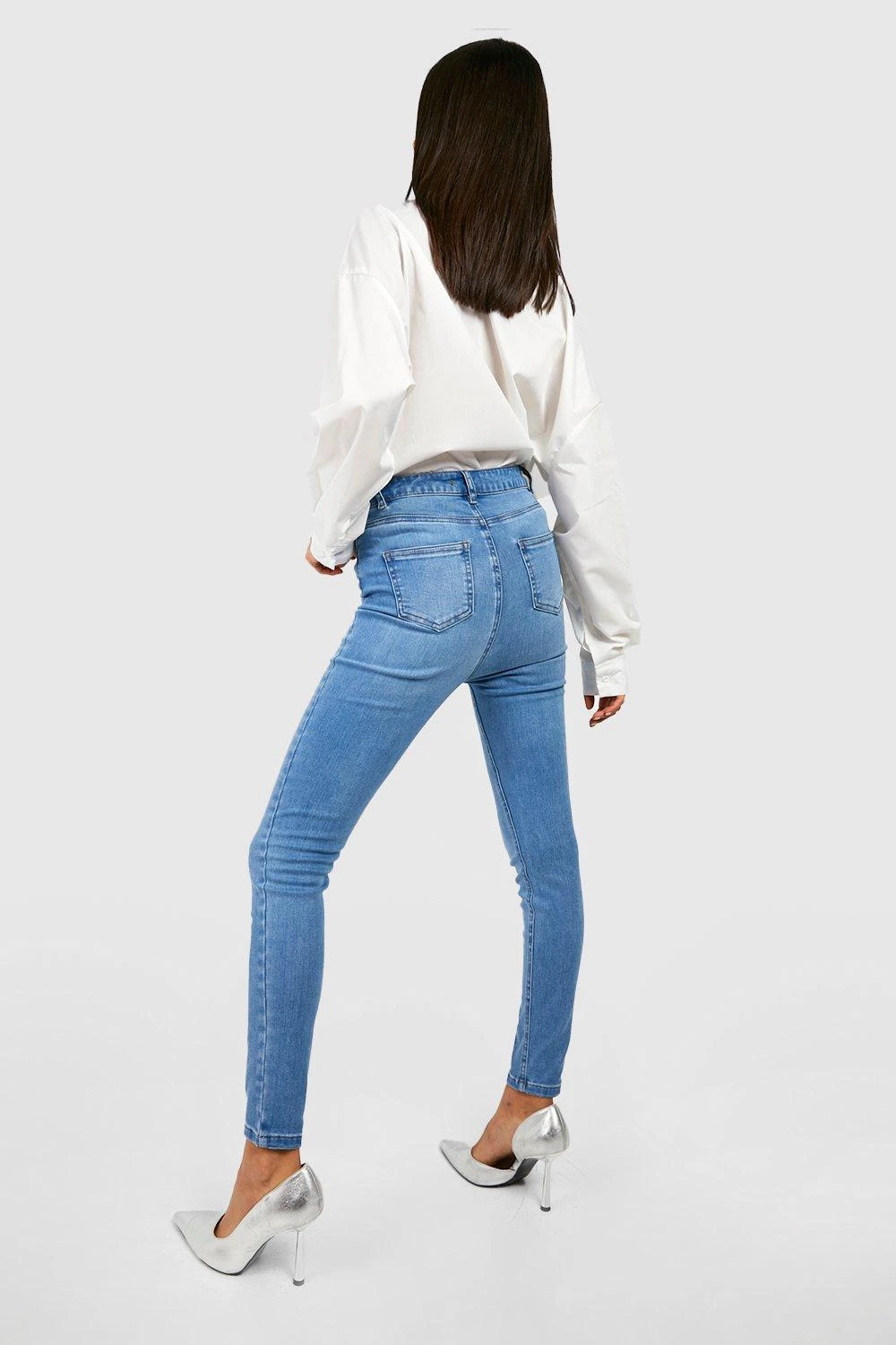 Power Stretch Skinny Jeans Mit Hohem Bund 2 Power Stretch Skinny Jeans Mit Hohem Bund – Bild 2